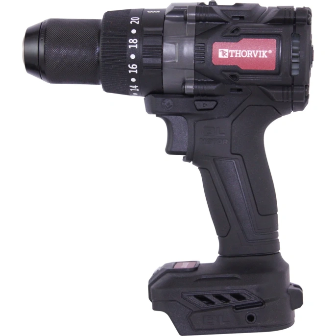 Дрель-шуруповерт ударная аккумуляторная бесщёточная Thorvik BBID12160DNB 1/2DR, 21В, 160 Нм, без АКБ и З/У 053910