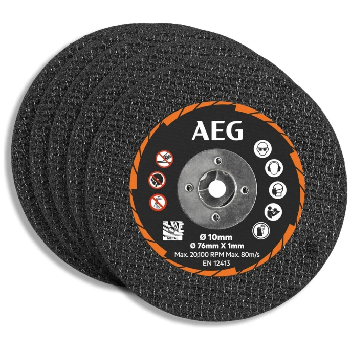 Набор дисков AAKMMMC05 (5 шт, 76х10х1 мм) для отрезной машины BMMS18SBL-0 AEG 4932478588