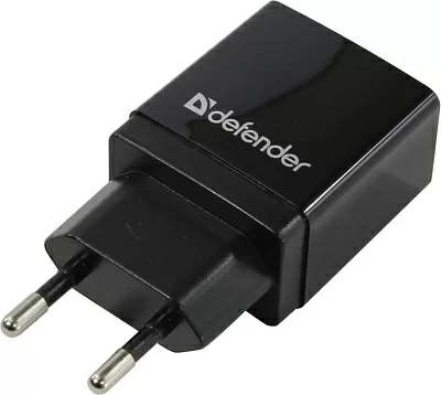 Defender EPA-10 Black 83572 Зарядное устройство USB (Вх. AC100-240V Вых. DC5V 10.5W USB)