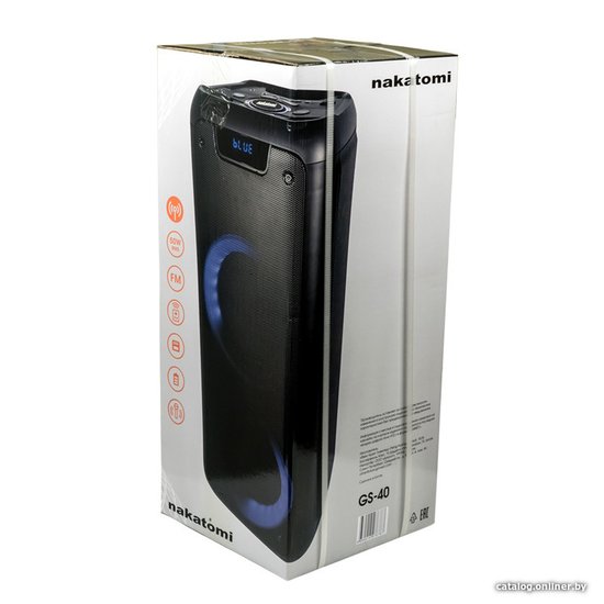Акустическая портативная колонка Nakatomi GS-40 - 50W, Караоке с беспр. микр., BTFMUSBSDLEDДУ