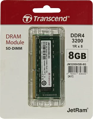 Оперативная память Transcend SO-DIMM DDR4 8Gb 3200 MHz pc-25600 (JM3200HSG-8G)