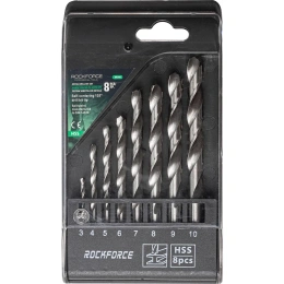 Набор сверел по металлу Rockforce HSS 8 предметов RF-DBS08(29132)