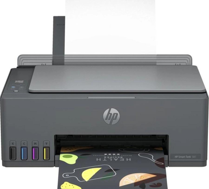 МФУ струйное HP Smart Tank 581 цветная печать, A4, с СНПЧ, черный [4a8d4a]