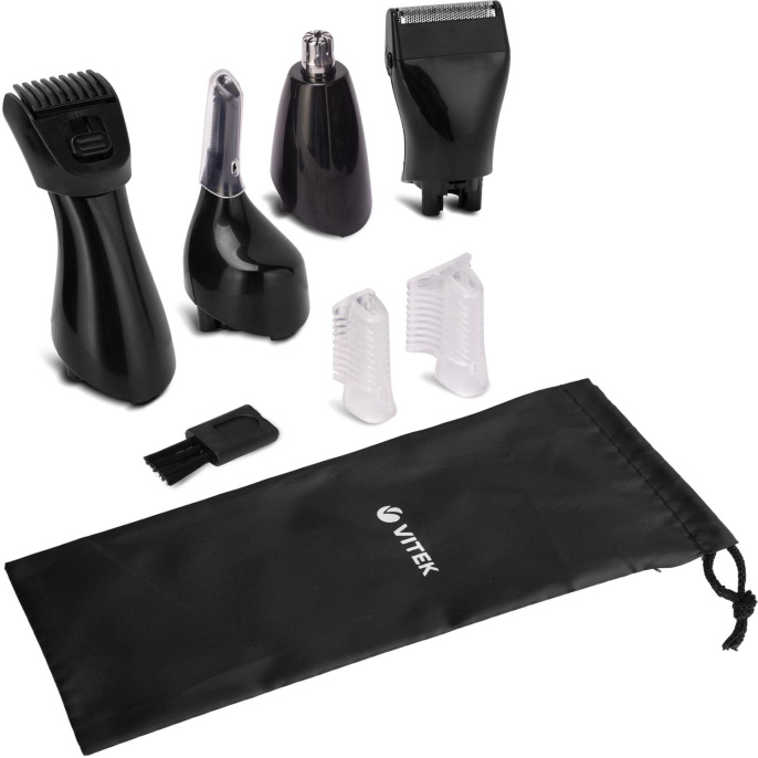 Триммер Vitek VT-2545 черный насадок в компл:4шт