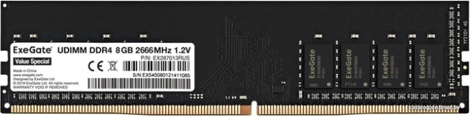 Модуль памяти ExeGate Value Special DIMM DDR4 8GB <PC4-21300> 2666MHz EX287013RUS