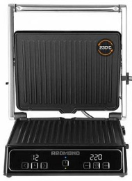 REDMOND RGM-M809 SteakMaster Электрогриль, 2000Вт, черный/серебристый