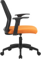 Кресло Cactus CS-MC222-BKOR, сетка/ткань, до 100кг, фиксированные подлокотники,  оранжевый