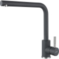 Смеситель GRANFEST GRANFEST QUARZ Смеситель для кухни, Г-образный, темно-серый GF-Z-5411 deep gray