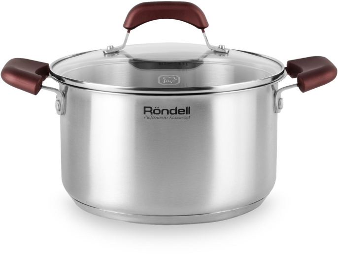 Кастрюля Rondell Bojole RDS-737 5.6л. d 24см с крышкой стальной