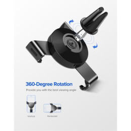 Подставка-держатель UGREEN LP130 (40907) Gravity Drive Air Vent Mount Phone Holder на ветиляционную решетку автомобиля . Цвет: черный