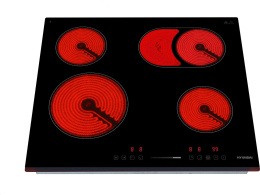 Варочная поверхность Hyundai HHE 6673 BG черный