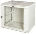 Шкаф коммутационный LanMaster PRO TWT-CBWPG-4U-6X4-GY настенный,  стеклянная передняя дверь,  4U,  600x279x450 мм