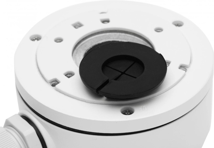 Hikvision DS-1280ZJ-XS Монтажная коробка, белая, алюминий, Ф100x43.2x129мм