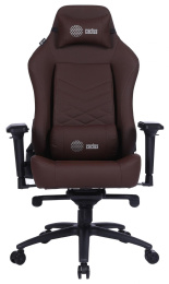 Кресло игровое Cactus CS-CHR-0112 коричневый экокожа с подголов. крестов. сталь