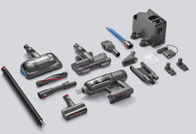 Моющий пылесос (handstick) PUPPYOO T12 Plus Rinse, 585Вт, серый/серый