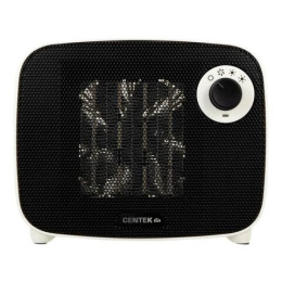 Тепловентилятор керамический CENTEK CT-6023,  1500Вт,  2 режима, белый,  черный