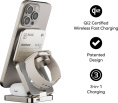 Беспроводное зарядное устройство Momax Q2.Mag Go Титановый UD31L магнитный, Qi2, 15W, 5-12 В, 3 А, материал: алюминий