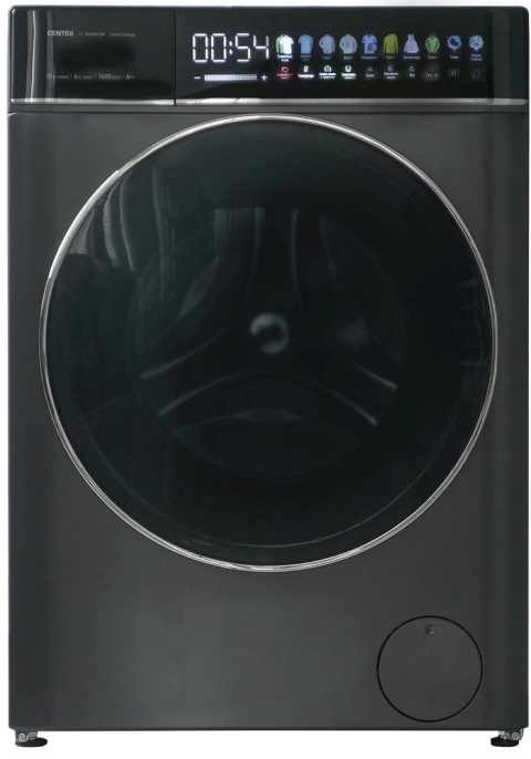 Стиральная машина Centek CT-1976 класс: A+++ загр.фронтальная макс.:10кг с сушкой черный инвертор
