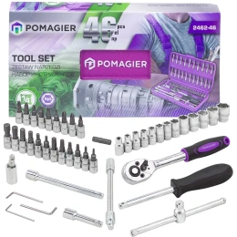 Набор инструмента POMAGIER 46 предметов 1/4 (6-гран.)(4-14мм) POM-2462-46(60436)