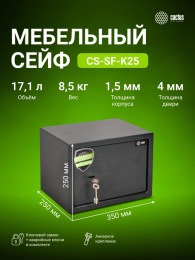 Сейф мебельный Cactus CS-SF-K25 взломостойкий 250x350x250 мм ключевой