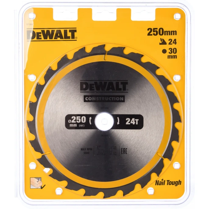 Пильный диск CONSTRUCT (250х30 мм; 24 ATB) DEWALT DT1956