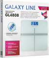 Напольные весы GALAXY LINE GL 4808, до 180кг, цвет: белый [гл4808л]