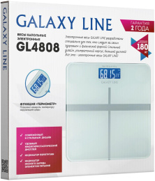 Напольные весы GALAXY LINE GL 4808, до 180кг, цвет: белый [гл4808л]