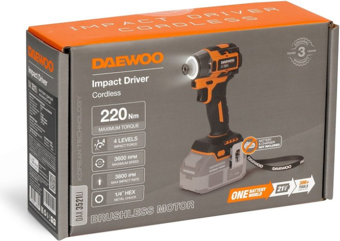 Винтоверт аккумуляторный DAEWOO DAX 3521Li