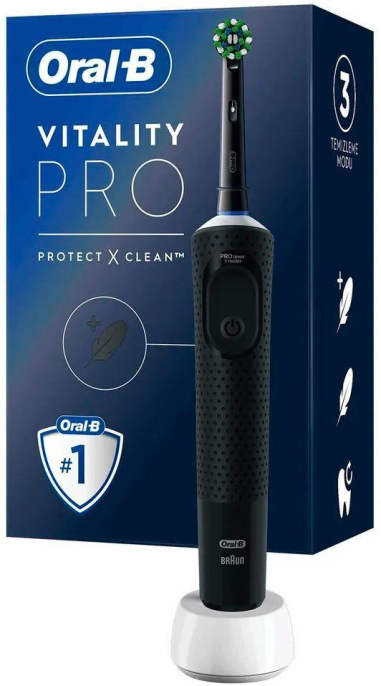 Зубная щетка электрическая Oral-B Vitality Pro черный 80367641