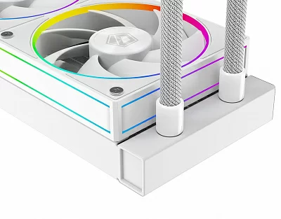 Система водяного охлаждения ID-Cooling SL240 White / LGA2066/2011/1700/1200/1151/1150/1155/1156 AMD AM5/AM4 / 2*120mm FDB / Pump 2100RPM±10% / LCD Display / White