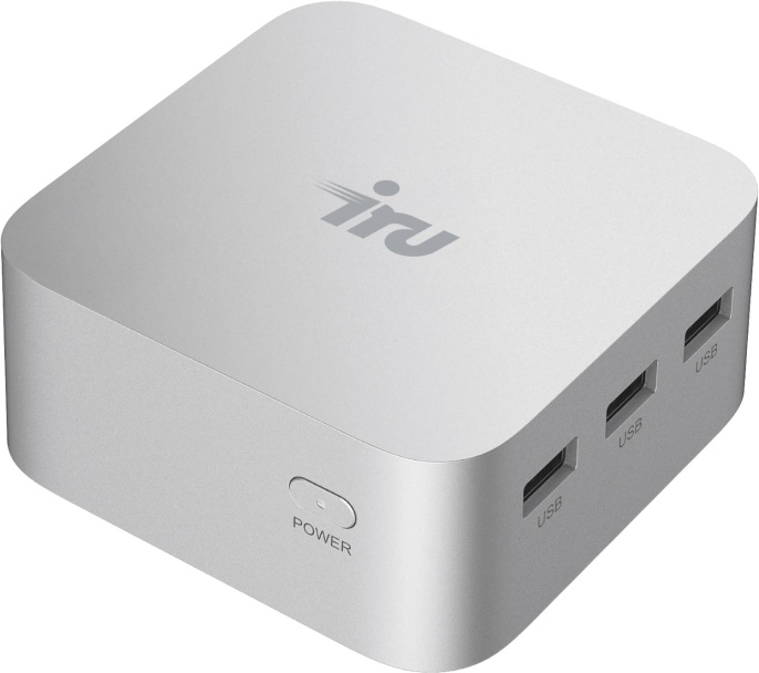 Неттоп IRU Planio 115 N100 0.8 16Gb SSD512Gb UHDG Windows 11 Pro 2xGbitEth WiFi BT серебристый 2099141