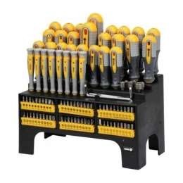 Набор отверток и бит VOREL 100 предметов, пластиковая стойка 60750