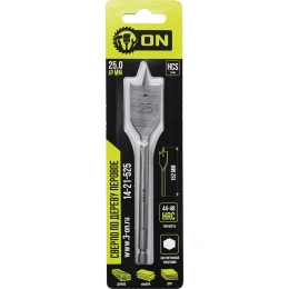 Сверло по дереву перовое 25x152 мм, шестигранный хвостовик On 14-21-525