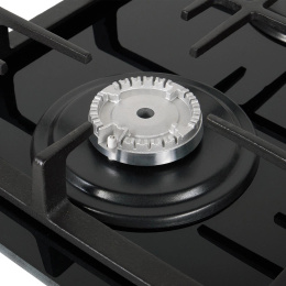 Газовая варочная панель OASIS P-GEB,  4 конфорки,  закаленное стекло,  черный
