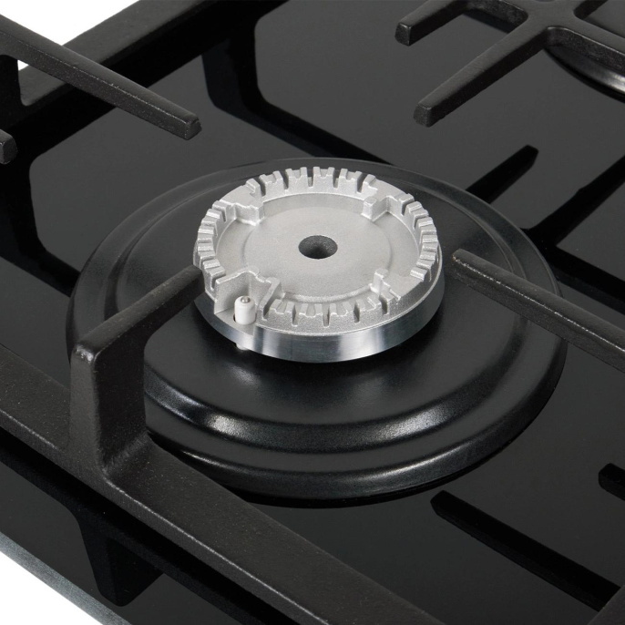 Газовая варочная панель OASIS P-GEB,  4 конфорки,  закаленное стекло,  черный