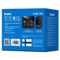 Колонки SVEN 190, 2.0, чёрный, USB, мощность 2x3 Вт RMS SV-022587