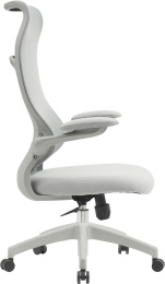 Кресло Cactus CS-GMC505-GY, сетка/ткань, до 100кг, откидные подлокотники,  серый