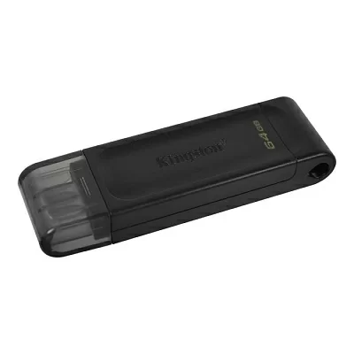 Флеш Диск Kingston 64Gb DataTraveler 70 Type-C DT70/64Gb USB3.2 черный