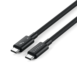 Кабель Satechi 240W Thunderbolt 5 Pro USB-C - USB-C Cable. Длина: 1м. Цвет: черный (ST-YTB5100K)