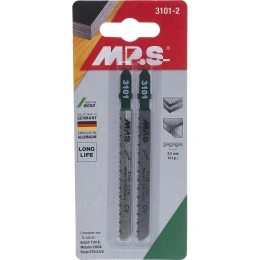 Пилки по древесине, ДСП, пластмассе T101B (100х75х2.5 мм; 2 шт.) для лобзика MPS 3101-2