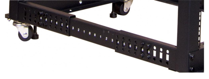 Стойка двухрамная Lanmaster (TWT-RACK2-42U-ADJ) 42U 480ммX560мм 1000кг черный