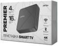 Perfeo SMART TV BOX приставка "PREMIER 4/16",Allwinner H618,Android 12, 4Gb/16Gb,Пульт Bluetooth
