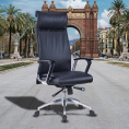 Кресло руководителя Cactus CS-LBK-BARSELONA, кожа, до 120кг, черный