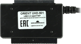 Контроллер Orient UHD-501 IDE/SATA-- USB3.0 Adapter адаптер для подкл.IDE/SATA 2.5"/3.5"устройств к USB контроллеру