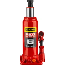 Гидравлический бутылочный домкрат STAYER RED FORCE, 6т, 216-413 мм, 43160-6 43160-6_z01