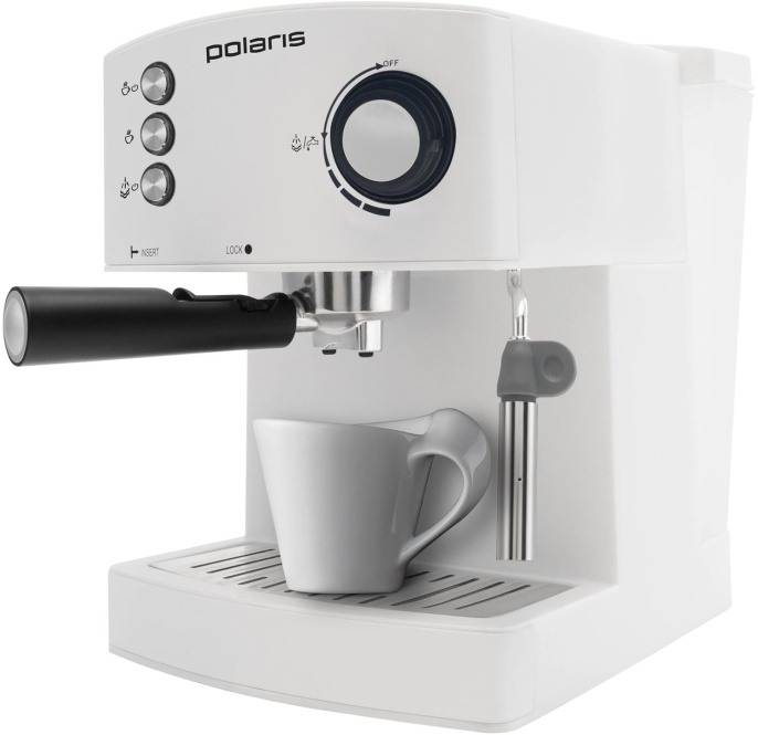Кофеварка рожковая Polaris PCM 1527E Adore Crema 850Вт серый