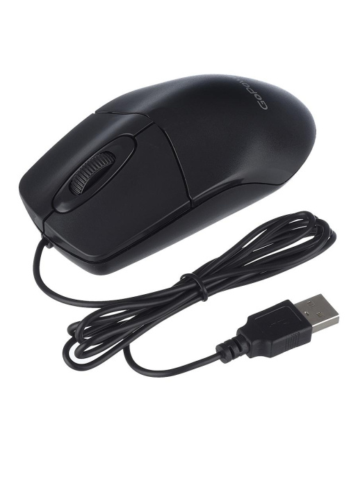 Мышь проводная GoPower GPM01 классическая USB черный 1/100 00-00030984