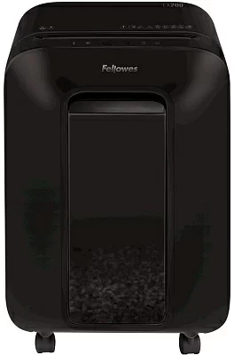 Шредер Fellowes PowerShred LX200 черный (секр.P-4) перекрестный 12лист. 22лтр. скрепки скобы пл.карты