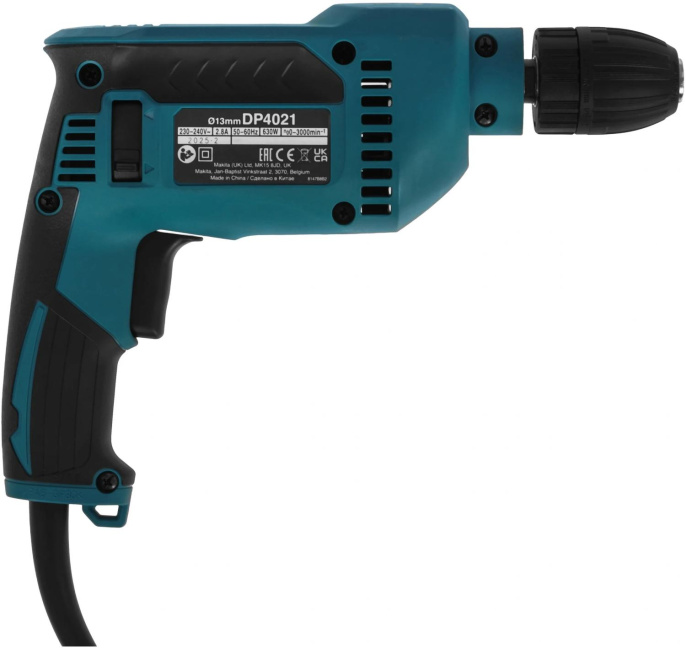 Дрель безударная Makita DP4021 630Вт патрон:быстрозажимной реверс