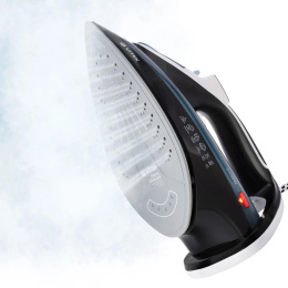 Утюг Vitek VT-8304,  с паровым ударом,  2400Вт,  с автоотключением,  черный и белый/синий